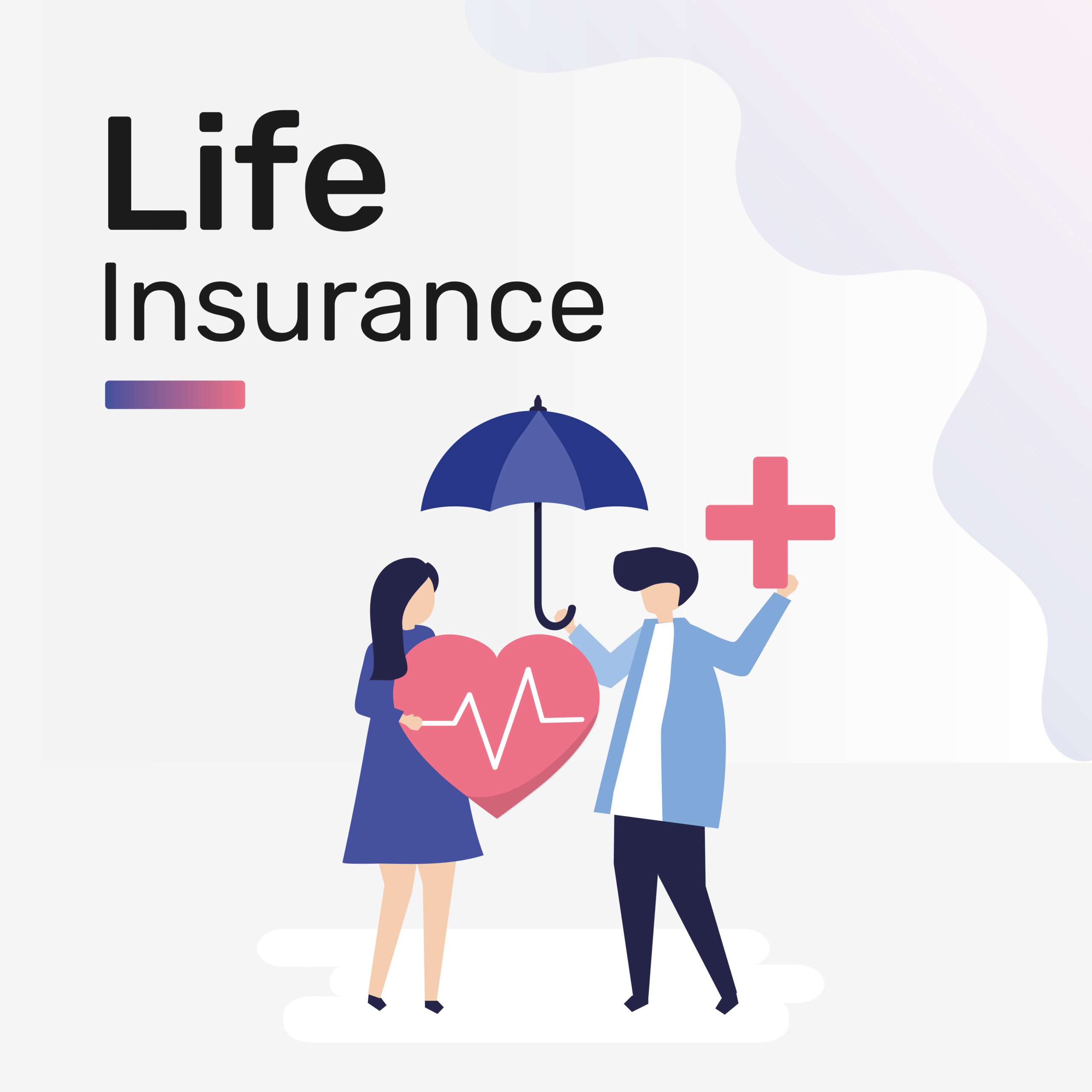 life insurance template vector for social media post