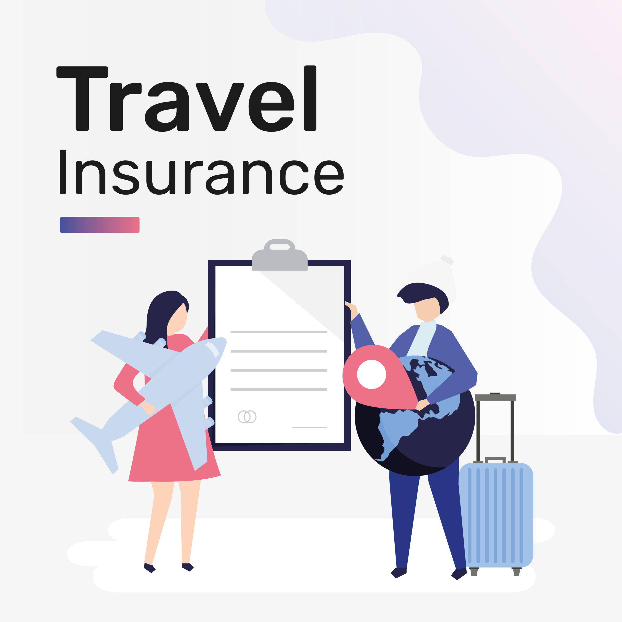 travel insurance template vector for social media post